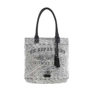 Myra Bag Handmade Cloudstar Tote Bag Upcycled Canvas & Cowhide Leather